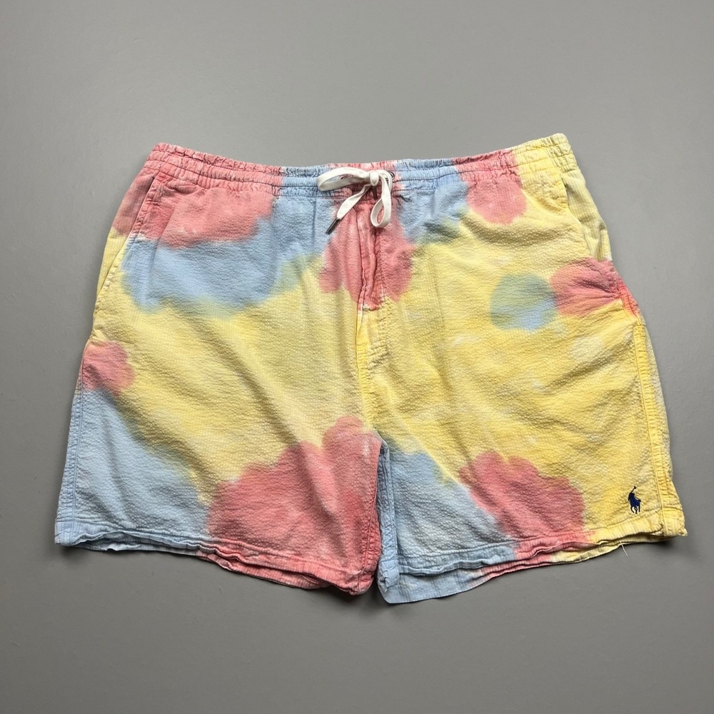 Polo Ralph Lauren Prepster Shorts Men XXL Tie Dye Seersucker 710911924001